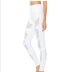 white alo yoga high waist legging